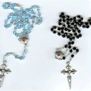 rosario de cristal con motivos Jacobeos