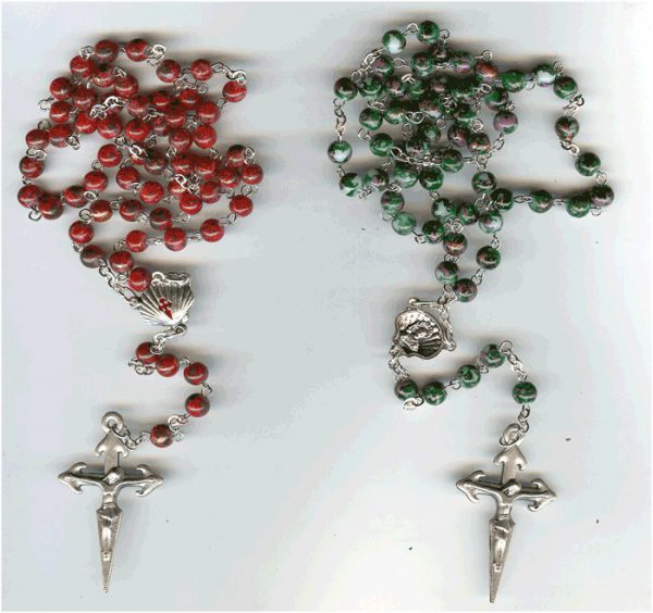 rosario de cristal pintado PQ jacobeo
