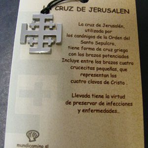 Cruz de Jerusalén en acero inox