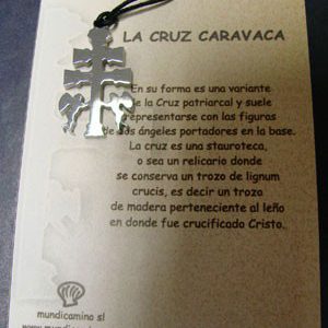 Cruz de Caravaca en acero inox.