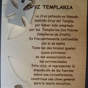 Cruz Templaria en acero inox.